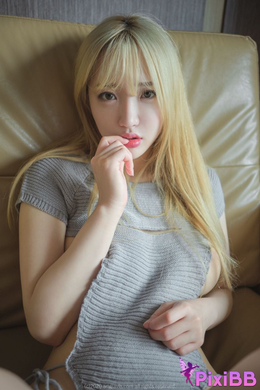 [ArtGravia] Vol.173 – Son Ye Eun Grey Knit Backless T shirt PixiBB.COM 15